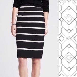 Banana Republic Horizontal Striped Pencil Skirt